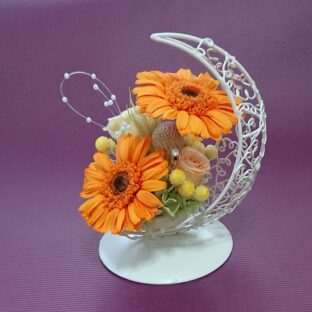 自分の誕生日プレゼントに大好きなオレンジのガーベラで作ってほしい